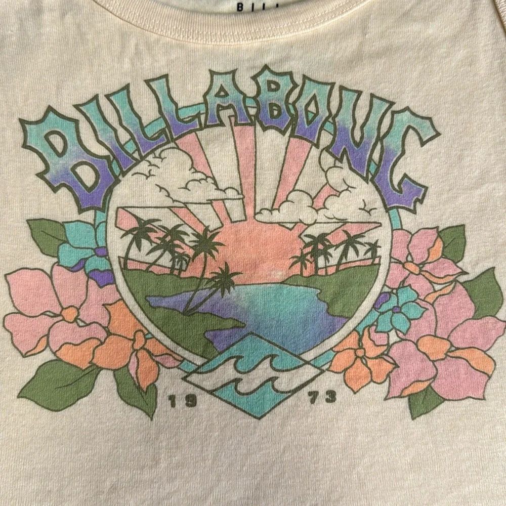 Billabong Yellow Cropped Tank Top - Picture 2 of 6